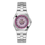 Reloj Guess Para Mujer De 34 Mm - Correa En Tono Plateado