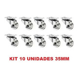 Kit 10 Rodinhas Todas Sem Travas Para Guarda Roupas Pé De Ca