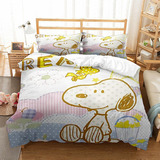 Juego De Ropa De Cama Snoopy Con Funda De Edredón