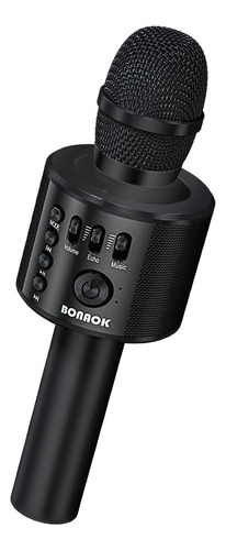 Microfono Karaoke Bonaok Con Bluetooth / Negro