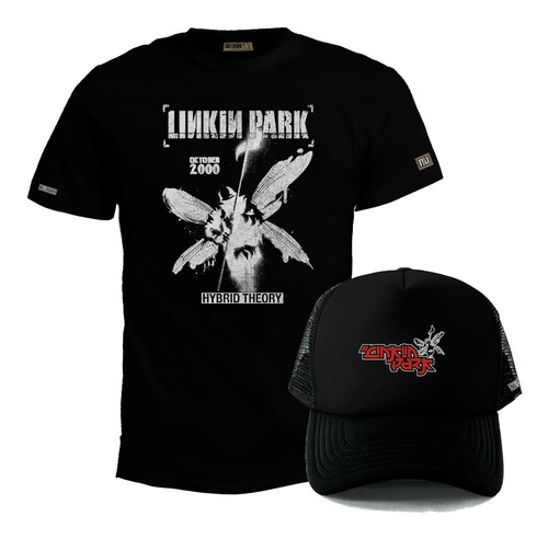 Pack Camiseta Más Gorra Hybrid Theory Linkin Park Rock Metal