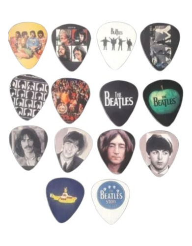 14 Palhetas Personalizadas Da Banda The Beatles