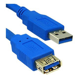 Extensión Cable Usb 3.0 1.8 Metros 5gbps Macho Hembra Color Azul