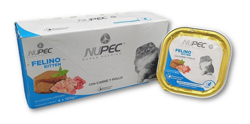 Nupec Felino Kitten Alimento Húmedo Para Gatito Pack 4 Latas