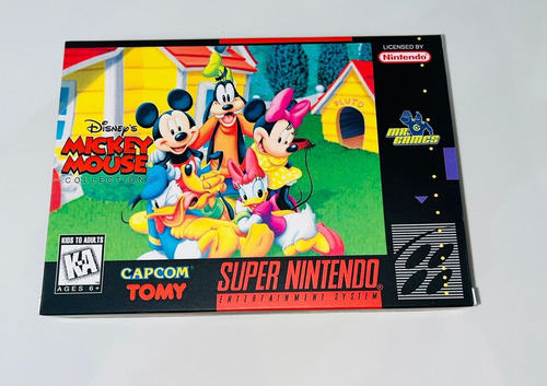 Jogo Fita Cartucho Super Nintendo Snes Mickey Coletane Repro