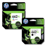 Kit 2 Cartuchos Hp 662xl Preto + Color Originais 1516 2546