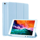 Funda iPad 10.2 Siwengde Soporte Lápiz Delgada Azul Claro