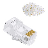 Ficha Rj45 Pack 10 Unidades Para Crimpear Cable De Red Patch