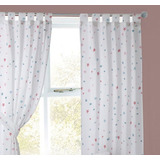 Cortinas Juego 2 Paños Infantil Jean Cartier Unicornio Rosa