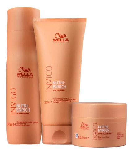 Wella Nutrição Invigo Enrich - Shampoo, Cond E Máscara