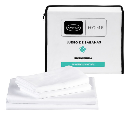 América Home Microfibra 190x136cm Matrimonial Blanco