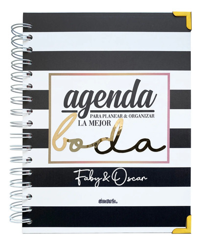 Agenda Boda -planeador Personalizada C\u002Fnombres- La Scrapería | Meses sin interés