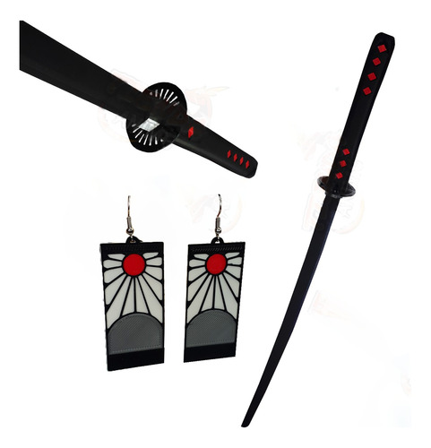  Katana + Aros Tanjiro Demon Slayer Kimetsu No Yaiba Cosplay