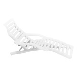 1/64 Simulación De Silla De Playa Reclinable Para Blanco