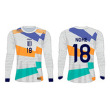 Camiseta Personaliza Goleiro Linha Futebol Amador Longa 1005