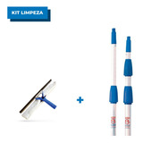 Kit 2 Em 1 Rodo Limpeza Vidros 35cm + Cabo De Alumínio 6 M