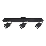 Spot Aplique Konus 3 Luces Gu10 Direccionables Negro