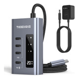 Tobenone Hub Usb C Alimentado Con Adaptador De Corriente, Di