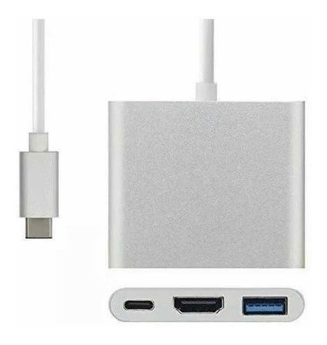 Cabo Adap Usb 3.1 Tipo C Thunderbolt 3.0 X Hdmi Usb 3 Tipo C