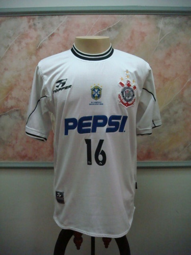 Camisa Futebol Corinthians Sp Topper Usada Jogo Antiga 2389