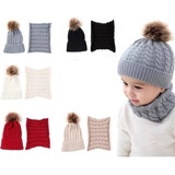 Gorro Bufanda Bebe Niños Niñas Unisex Alta Calidad 3 Colores