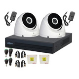 Kit Seguridad Dahua Dvr 4ch + 2 Camaras Domo 1080p Full Hd