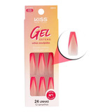 Unhas Postiças Kiss Ny Gel Extend Bailarina Com 24un Gn01b