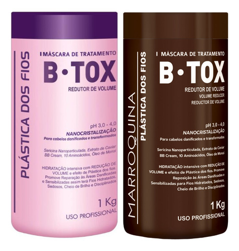 Botox Marroquina 1k E Botox Plastica Dos Fios 1k Rosa