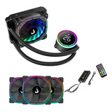 Water Cooler Rise Mode Aura 120mm Display + 3 Fans Argb Cpu