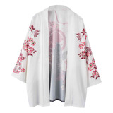 Chino Abrigo Kimono Hombre Mujer Yukata Cerezo Flor