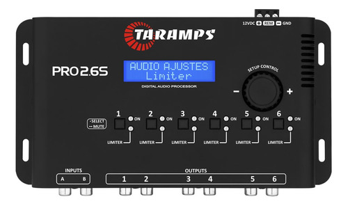 Processador Taramps Pro 2.6s 2 In 6 Out  Digital Crossover