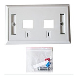 Faceplate De 2 Puertos Para Jack Rj45 Infinite