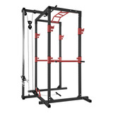 Gaiola Rack Exercit C/ Monocross Polia Para Anilhas Eg-80 Estrutura Preto