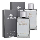 Paquete Lacoste Pour Homme Edt 100ml Caballero Original 2pzs