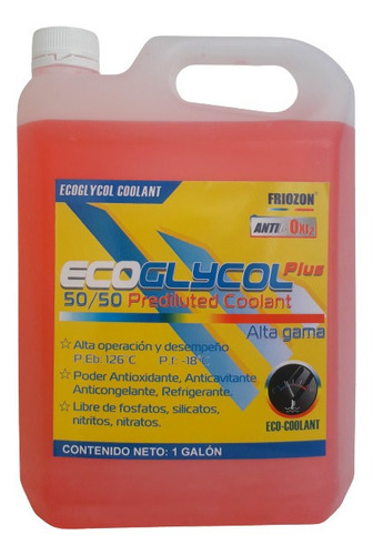 Refrigerante Ecoglycol Plus Rosa 50/50 Prediluted Alta Gama