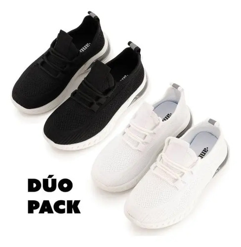 Tenis Dúo Pack Andrea Kidz Niño Blanco/negro 3648407