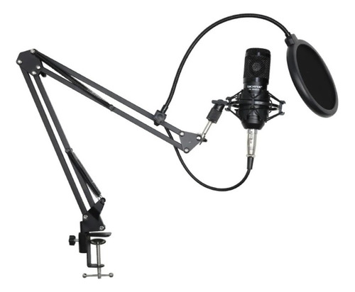 Kit Microfone Estúdio + Suporte E Pop Filter Sk-bm800 Skypix