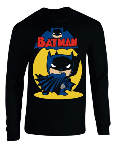 Camiseta Batman Retro Pop Manga Larga Camibuso Sueter