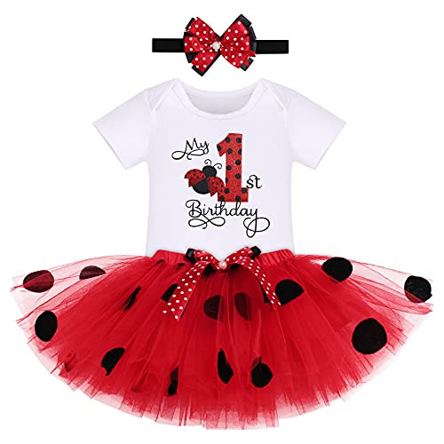 Traje De Cumpleaños Dalmatian De Ladybug Baby Girls Ro...