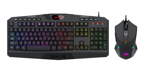 Kit Gamer Redragon Teclado Harpe + Mouse Centrophorus Rgb