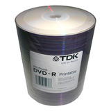 Dvd Virgen Tdk Printable 4,7gb 120min 8x Bulk X 100 Unid.