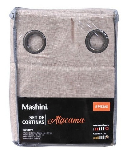 Set Cortina Atacama Mashini Beige