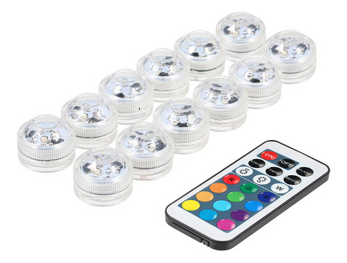 Lámpara Colorida De Luz Sumergible Mini Leds Rgb Bajo El Agu