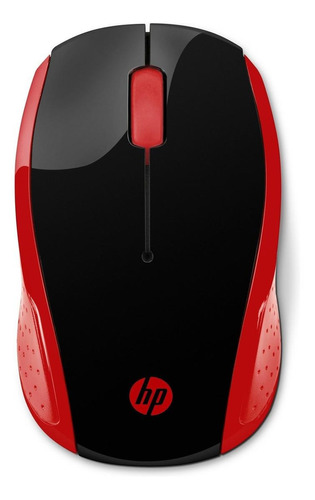 Mouse Inalámbrico Hp  200 Rojo Souris Sans Fil