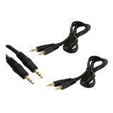 Kit 10 Cabo Audio Auxiliar Som Celular Fone P2xp2 1,5mt