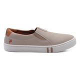 Slip On Casual Masculino Tenis Polo Jeen Em Couro