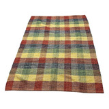 Alfombra Algodon Cuadrille 120 X 180 Hippie Chic Minimalista