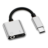 Adaptador Usb-c A 3.5mm Silver Amitosai Mts-caudios Para Audio Y Carga Simultaneos