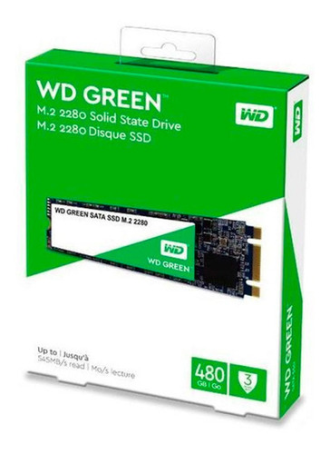 Disco Solido Ssd Wd Green 480gb M.2 Sata Iii Wds480g2g0b