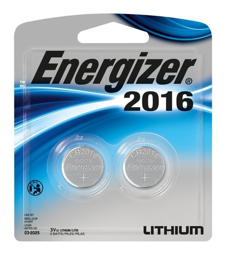 Pilas Energizer Cr 2016 X2